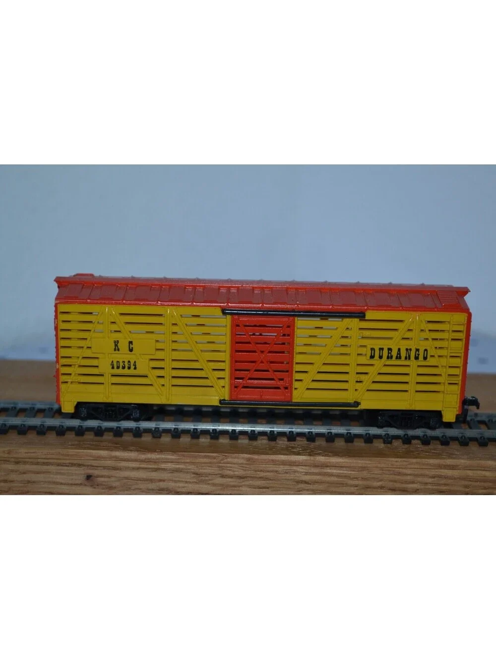Vintage Tyco HO (1:87) KC DURANGO Livestock Cattle Box Car 40394